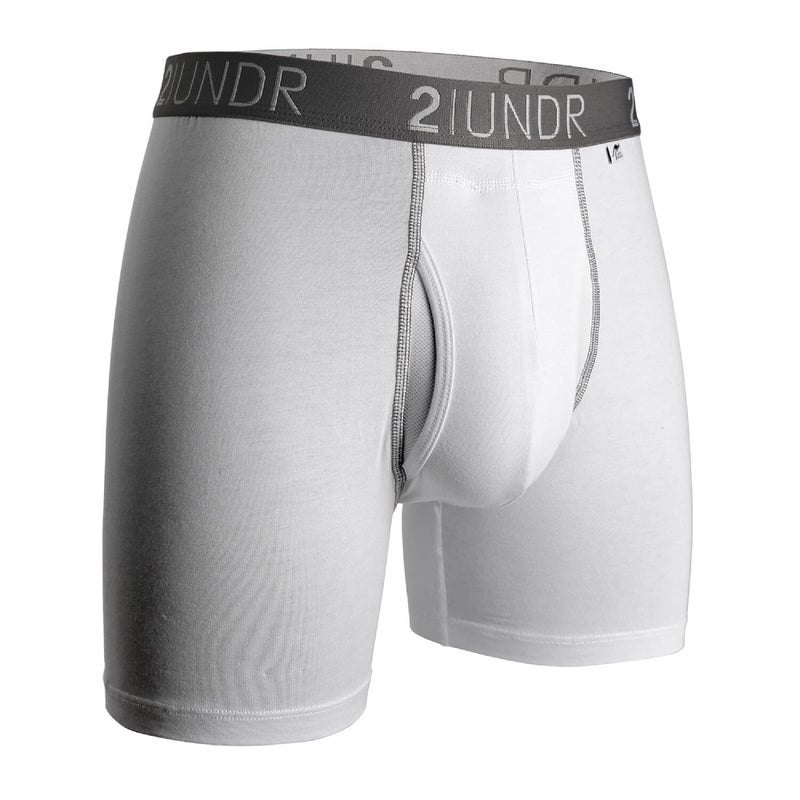 2UNDR Swing Shift (White/Grey) Boxer Brief Mens-Medium, White/Grey - Image 1